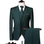 13 Color Basic Style Men's Casual Solid Color 3 Pieces Suits / Male Two Button - Image 5