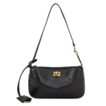 2026 Spring New Luxury Brand Women Shoulder Bags Split Leather Black