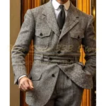 Formal 2 Piece Men Suits Sinny Jacket Pants Full Sets Luxury Single Breasted Notch Lapel