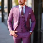 Classic Wedding Solid 3-Piece Smoking Ternos Fino Adjusted Male Formal Business - Image 3