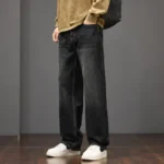 Men's Vintage-Washed Straight-Leg Jeans 2025 Fall/Winter Collection - Image 4