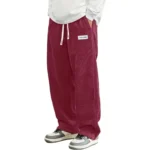 New Mens Corduroy Casual Pants Fashion Loose Fit Baggy Pants Straight - Image 5