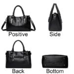 High Quality Cow Leather Ladies Handbags Fashion Luxury Female Messenger Tote Bags - Image 3