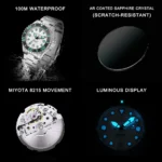 NEW 2026 CADISEN AQUA DIVER Brand Luxury Men Watches Automatic Watch - Image 5