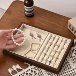 Wood Grain Jewelry Tray Storage Drawer Small Stackable Jewelry Boxes and Packaging - Image 4