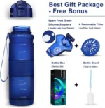 1000ML Water Bottles Protein Shaker Large Capacity Portable Plastic - Image 2