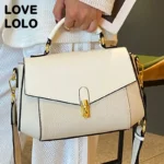 2025 New Genuine Leather Shoulder Bag for Women Block Tote First Layer Cowhide
