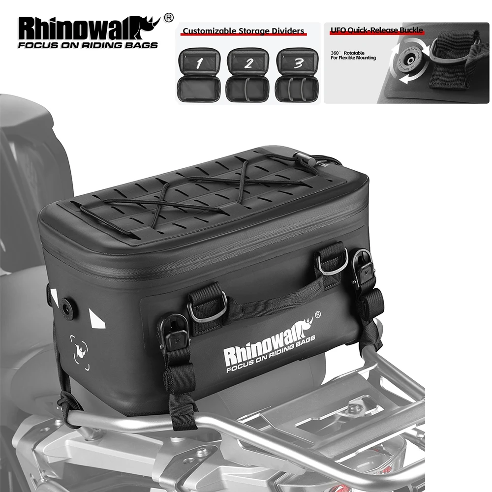 kf-S187303fcae6d45aa9325e72b598372304 Rhinowalk Motorcycle Case Box Bag 16L Waterproof Side Tail Pannier Box For BMW - Image 1
