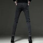 Men's Striped Slim Stylish Casual Pencil Pants Jeans Spring Autumn Korean Trendy - Image 4