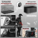 Rhinowalk Motorcycle Case Box Bag 16L Waterproof Side Tail Pannier Box For BMW - Image 4