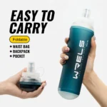 WRELS 500ML TPU Soft Folding Travel Water Bottles BPA-Free Collapsible Sports - Image 2
