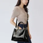 KAIDIFEINIROO Kangaroo Brand Casual Tote Bag Oil Pu Leather Handbag Womne Shoulder - Image 4