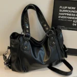 Retro Brand Roomy Shoulder Bag Female Luxury Solid Color Classic Crossbody