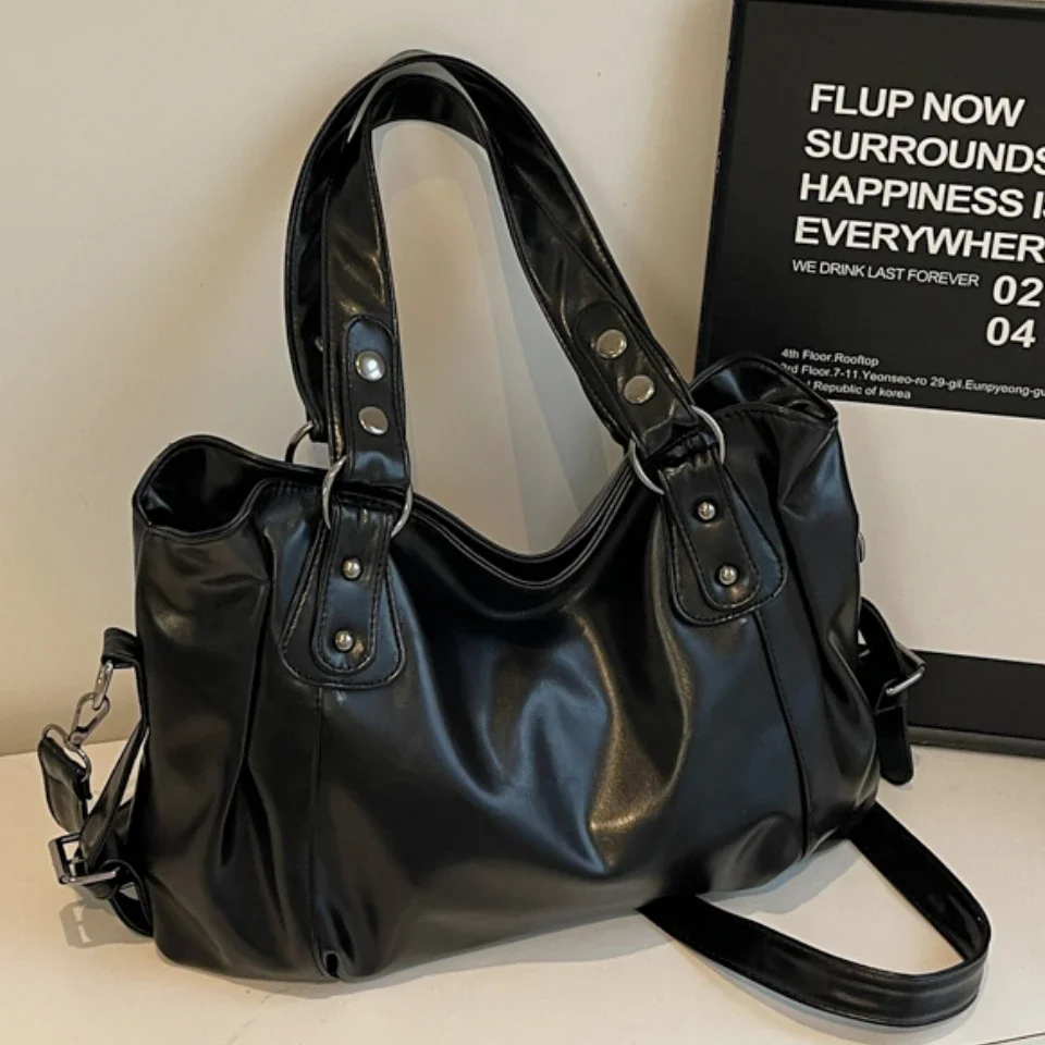 kf-S2024f3a6d02c4ca6a79b7cea110f757a7 Retro Brand Roomy Shoulder Bag Female Luxury Solid Color Classic Crossbody - Image 1