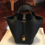 Stylish Handbag,unique Bucket Classic Shopping Tote Bag,soft Pu Litchi Pattern Basket scarves - Image 5