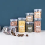 1-4PCS Sealed Jars With Scale Grain Crisper Kitchen Refrigerator Organize - Image 2