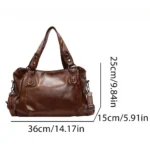 Retro Brand Roomy Shoulder Bag Female Luxury Solid Color Classic Crossbody - Image 4