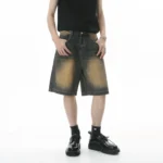 Vintage Mens Jeans High-Streets Wide-leg Pants Men Summer Baggy Jeans - Image 2