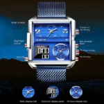 LIGE Fashion Casual Electronic Man Watch Dual Digital Display Men's Watches - Image 5
