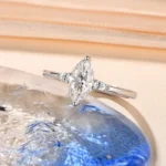 ATTAGEMS 2023 Marquise 1CT Moissanite Ring Real 925 Sterling Silver Rings for Women - Image 4