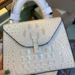 Vintage Hasp Flap Bag Office Ladies Tote Handbag Split Leather New Designer
