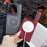 for Motorola Razr Fold Magnetic Phone Case Luxury Business Carbon Fiber Pattern - Image 2