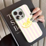 Fresh Lemon Striped Phone Case For iPhone 17 16 15 14 13 12 11 Pro Max For iPhone - Image 4