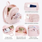 BAGSMART Small Backpacks Women Cute Girl College Book Bag Multi-function - Image 3