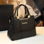 Genuine Leather Women Handbag 2023 New Fashion Brand Crocodile Pattern Lady Portable - Image 2