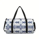 Classic ethnic style animal flower 3D Print Large Capacity Travel Bags Barrel Shape - Image 6