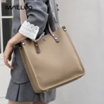Women's Cowhide Genuine Leather Shoulder Bag Female Luxury Designer Handbags Ladies - Image 2