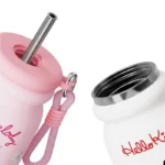 X&W Sanrio 440ML Insulated Straw Water Bottles Cartoon Doll Lid Thermos Cup - Image 6