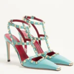 Summer Square Headed Rivet High-heeled Women's Sandals, Fashionable and Sexy Women's