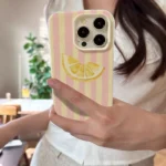Fresh Lemon Striped Phone Case For iPhone 17 16 15 14 13 12 11 Pro Max For iPhone - Image 6
