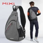 Mixi Men One Shoulder Backpack Women Sling Bag Crossbody USB Boys Cycling