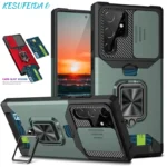 Armor Magnetic Holder Case for Samsung Galaxy S26 S24 S23 S25 S22 S21 Ultra Plus