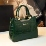 Genuine Leather Women Handbag 2023 New Fashion Brand Crocodile Pattern Lady Portable - Image 6