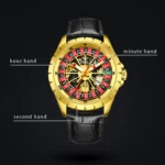 ONOLA New Brand Design Men Mechanical Watches Creative Rotating Dial Roulette - Image 4