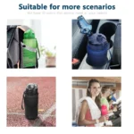 1000ML Water Bottles Protein Shaker Large Capacity Portable Plastic - Image 6