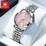 OLEVS Women Watches Elegant Luxury Stainless Steel Strap Original Quartz