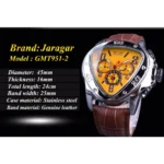 JARAGAR 951 Top Class Men's Mechanical Watches Design Leather Strap - Image 3
