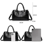 High Quality Cow Leather Ladies Handbags Fashion Luxury Female Messenger Tote Bags - Image 2