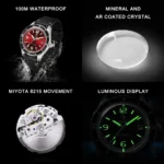 CADISEN 2026 Watch Men Mechanical Wristwatches MIYOTA 8215 Movement - Image 6