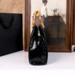 2025 New Crocodile-Patterned Middle-Aged Mom Bag, Genuine Bamboo Joint Handle - Image 4