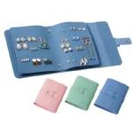 1PC PU Leather Earring Storage Bag Multi-layer Jewelry Finishing Display Bag