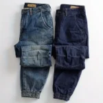 Heavy Men's Patch Micro-elastic Loose Overalls Small Feet Casual Trousers Trendy - Image 6