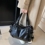 Retro Brand Roomy Shoulder Bag Female Luxury Solid Color Classic Crossbody - Image 2