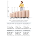 Mixi Puristic Design Travel Luggage Rolling Wheel Hardside Women Suitcase - Image 6