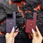 for Motorola Razr Fold Magnetic Phone Case Luxury Business Carbon Fiber Pattern