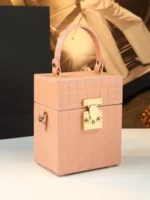 Designer Brand 2025 New Handbag Retro Lock Box Square Bag Chain Shoulder - Image 2